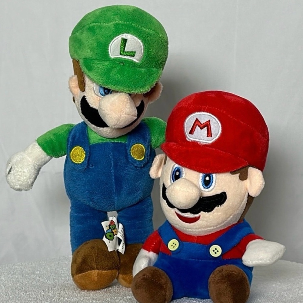 Super Mario Bros Plush Set - Mario and Luigi